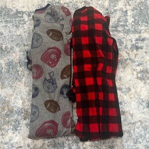 Carter's Kids Pajamas - Gray Sports and Red Plaid pack of 2
